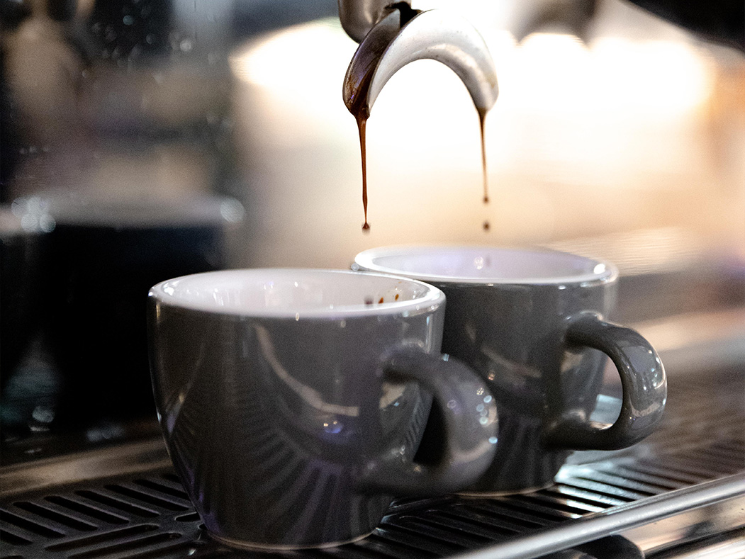 Two Coffee Cups Under Machine best italian Gold Coast